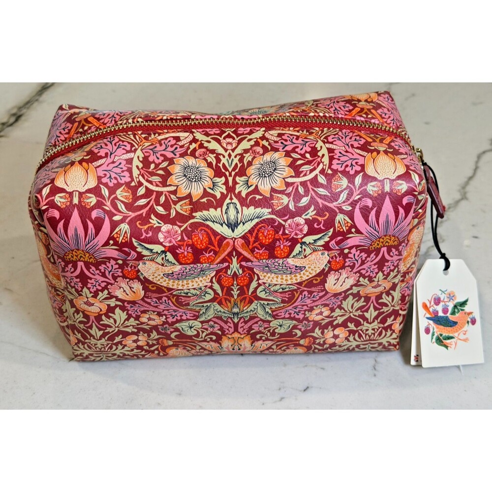 William Morris Strawberry Theif Beauty Washbag Toiletry Make-Up Bag Travel Bag